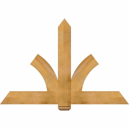 Ekena Millwork Redmond Rough Sawn Timber Gable Bracket, Western Red Cedar, 60"W x 40"H x 2"D x 6"F, 16/12 Pitch GBW060X40X0206RED00RWR